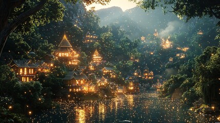 Fantasy art concept world design