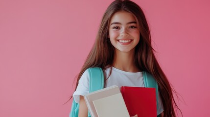 Obraz premium The Happy Student with Books