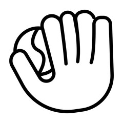 Fototapeta premium Baseball Glove Vector Line Icon Design