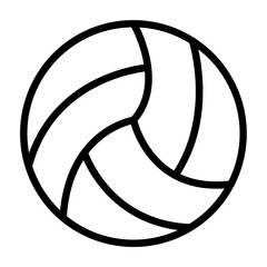 Volleyball Vector Line Icon Design