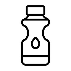 Sports Water Bottle Vector Line Icon Design