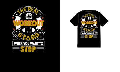 The real stars Gym t shirt design.ai