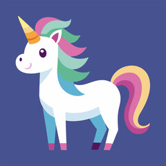 Create an atmosphere of fun with a minimalist unicorn illustration: bright design for joyful events.
