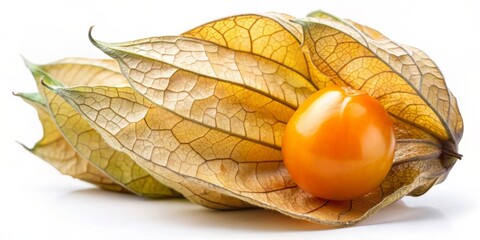 Golden Physalis in a Papery Husk, close-up, detail, delicate, Physalis, Cape Gooseberry, Husk