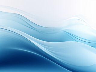 Abstract, minimalist image of moisturizing with cool blue waves and translucent layers, an elegant composition.