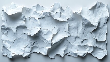 Obraz premium White crumpled paper sheet texture with creases and folds.