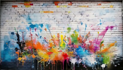 wall with graffiti, AI generated