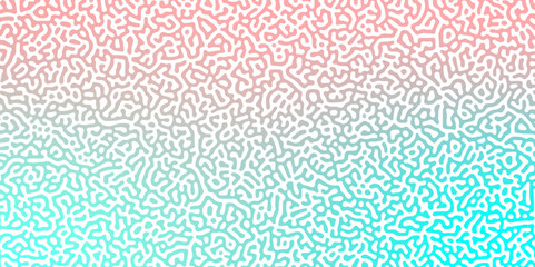 Turing reaction diffusion monochrome seamless pattern with chaotic motion. Abstract Turing organic wallpaper with background. Abstract diffusion pattern with chaotic shapes. Vector illustration