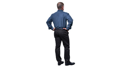 Mature Businessman Full Body from Back