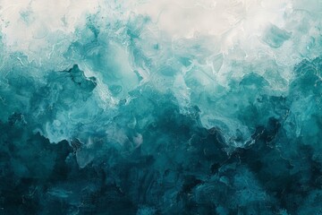 Abstract watercolor paint background by deep teal color white and green with liquid fluid texture for backdrop 