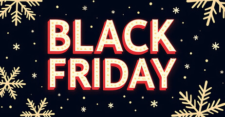 Black Friday message for sales season in november and holidays 