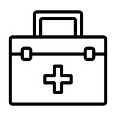 Doctor Bag Vector Line Icon Design