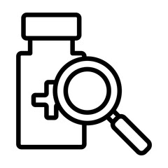 Medical Research Vector Line Icon Design