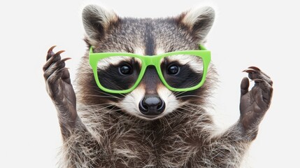 Fototapeta premium The Raccoon with Glasses