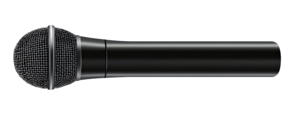A close-up view of a professional microphone, ideal for events, music, and presentations, capturing clear audio in any setting.