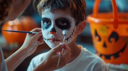 The Halloween Face Painting Scene