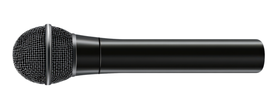 A close-up view of a professional microphone, ideal for events, music, and presentations, capturing clear audio in any setting.