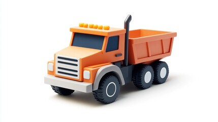 A colorful toy dump truck designed for children, featuring a sturdy build and playful design.