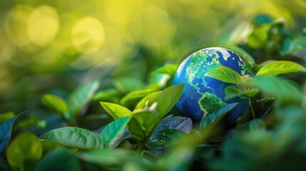 The Earth Among Green Leaves