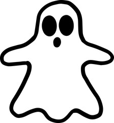 ghost halloween outline doodle