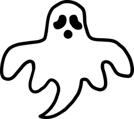ghost halloween outline doodle