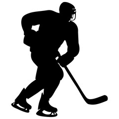 Ice hockey silhouettes are designed to be simple and easy to use.