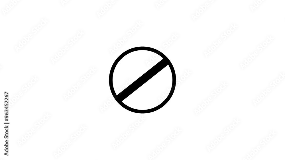 Poster check mark cross icon animation on black background
