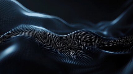 Naklejka premium Dark abstract background with subtle glowing lines and shapes, creating a high-tech and futuristic appearance
