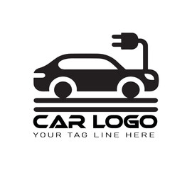 Car minimal black and white logo