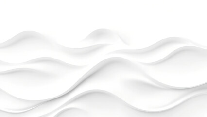 Obraz premium Abstract White 3D Wavy Surface Background