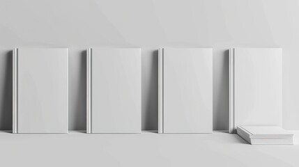 set of magazine covers from different sides on a white background mock up 