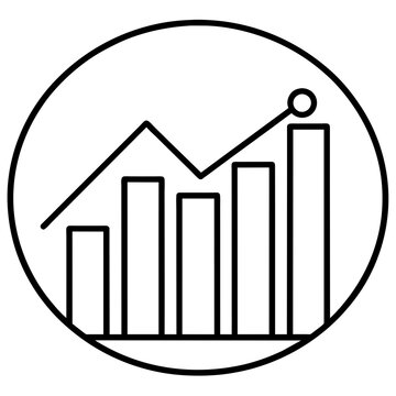 recommend clip art: Business growing logo graph line art icon vector art design illustration