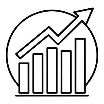 recommend clip art: Business growing logo graph line art icon vector art design illustration