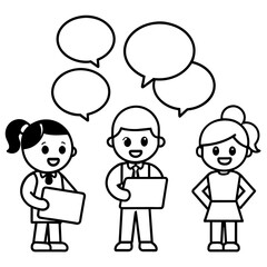 Social Community Message people human vector illustration art