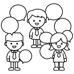 Social Community Message people human vector illustration art