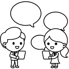 Social Community Message people human vector illustration art