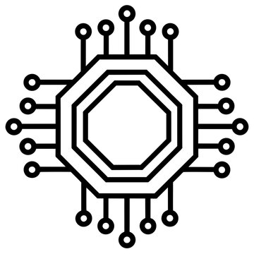 recommend clip art: Symbol icon business related digital internet line art software vector illustration