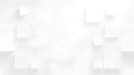 Obraz premium Abstract white 3D geometric background with floating cubes