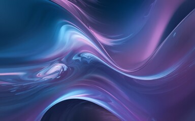 Naklejka premium Abstract liquid swirl. Abstract digital art of flowing, vibrant blue and purple paint. Ideal for modern, tech, and design themes.