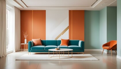 Photo interior modern design room 3d illustration
