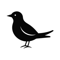 Obraz premium Stylized silhouette of a bird standing on a white background