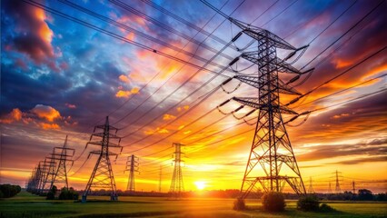 high voltage electric transmission tower