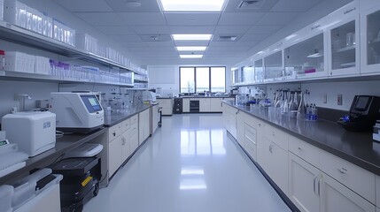 Obraz premium Cutting-Edge Medical Research Facility with Sophisticated Lab Equipment and Dedicated Scientists