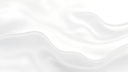 Elegant White Silk Fabric Waves