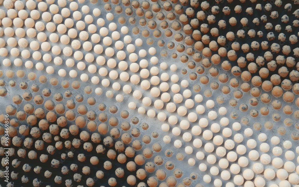 Aufkleber abstract dot pattern. white and brown dots create a contrasting pattern, symbolizing duality and bal