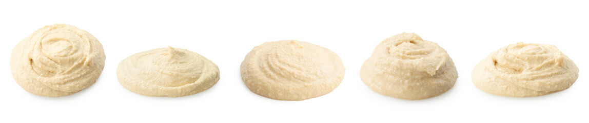 Tasty hummus on white background. Chickpea dish
