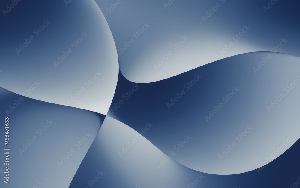 Poster blue abstract shapes. abstract background with flowing curves and shades of blue. minimalistic and m