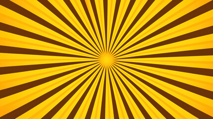 Obraz premium Pop art background. Yellow and black lines that shine at the central point, creating a tunnel-like perspective. Motion and depth design.
