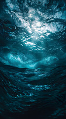 Obraz premium Beneath the Surface: The Mesmerizing and Chaotic Dance of the Undertow in Turbulent Waters