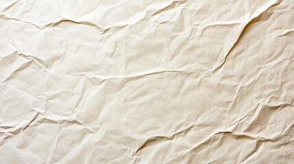 A close-up shot of crumpled white beige paper, showcasing its natural texture and subtle light reflection. This image evokes concepts of simplicity, authenticity, and the passage of time.
